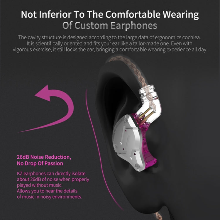 KZ ZS10 Pro 10-unit Ring Iron Gaming In-ear Wired Earphone, Mic Version(Streamer Blue)-garmade.com