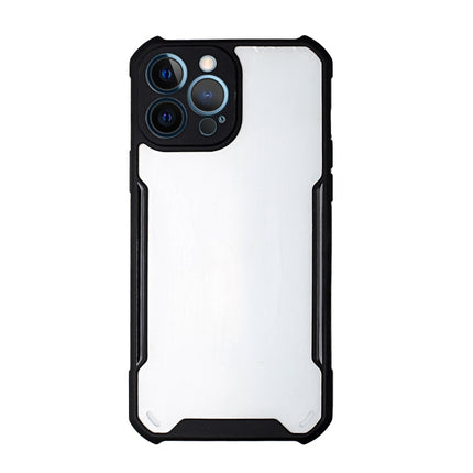 Acrylic + Color TPU Shockproof Case For iPhone 13 Pro Max(Black)-garmade.com