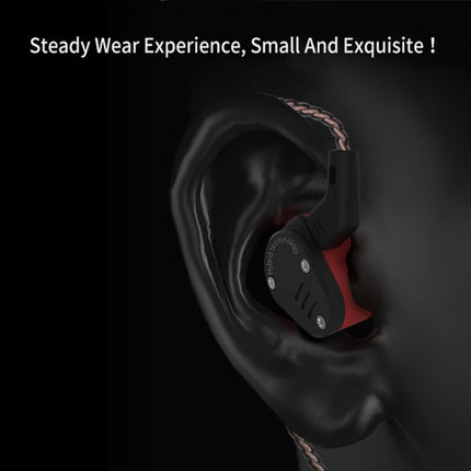 KZ ZSA Ring Iron Hybrid Drive Sport In-ear Wired Earphone, Standard Version(Black Red)-garmade.com
