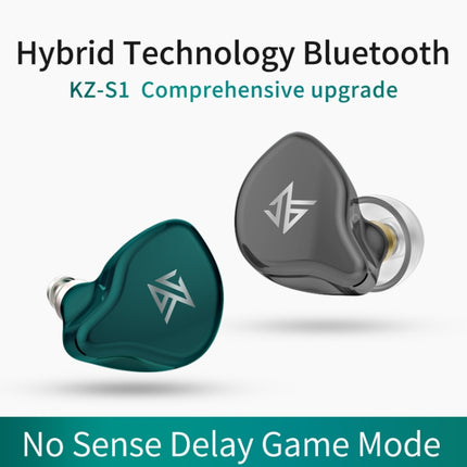 KZ S1D 1DD Dynamic Wireless Bluetooth 5.0 Stereo In-ear Sports Earphone with Microphone(Black)-garmade.com