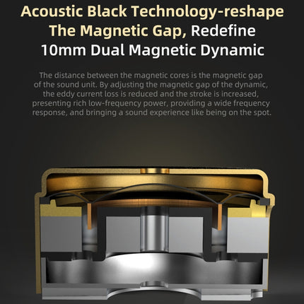 KZ ZSN Pro X Ring Iron Hybrid Drive Metal In-ear Wired Earphone, Mic Version(Black)-garmade.com