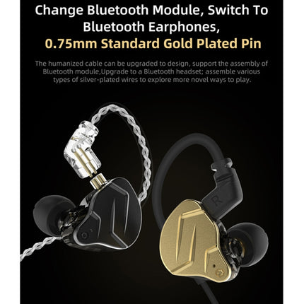 KZ ZSN Pro X Ring Iron Hybrid Drive Metal In-ear Wired Earphone, Mic Version(Black)-garmade.com