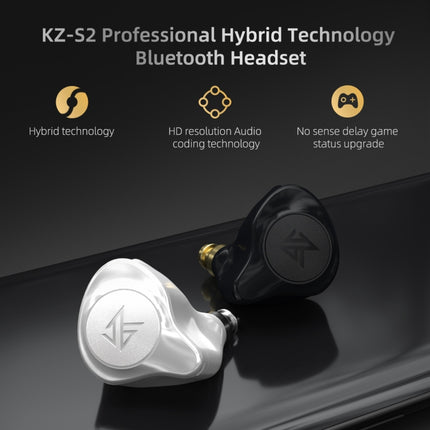 KZ S2 1DD+1BA Hybrid Technology Wireless Bluetooth Sports In-ear TWS Earphone(Black)-garmade.com