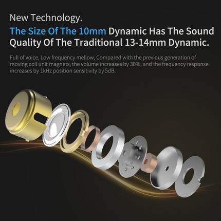 KZ ZSN Pro Ring Iron Hybrid Drive Metal In-ear Wired Earphone, Mic Version(Grey)-garmade.com