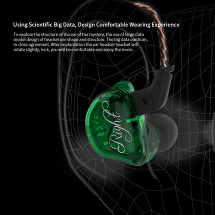 KZ ZSR 6-unit Ring Iron In-ear Wired Earphone, Standard Version(Green)-garmade.com