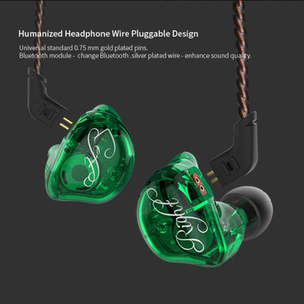 KZ ZSR 6-unit Ring Iron In-ear Wired Earphone, Mic Version(Green)-garmade.com