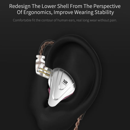 KZ ZSX 12-unit Ring Iron Metal Gaming In-ear Wired Earphone, Standard Version(Cyan)-garmade.com