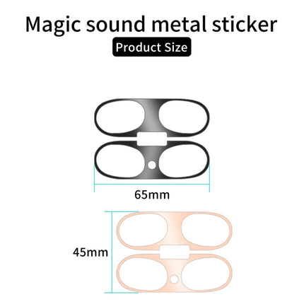 For Beats Studio Buds Wireless Bluetooth Earphone Magic Sound Metal Protective Sticker(Gold)-garmade.com