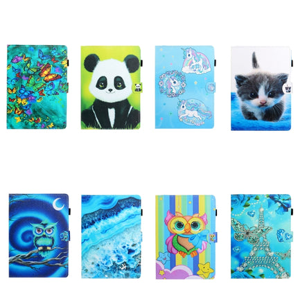 For iPad mini 5 / 4 / 3 / 2 / 1 Colored Drawing Horizontal Flip PU Leather Case with Holder & Card Slot & Sleep / Wake-up Function(Green Butterfly)-garmade.com