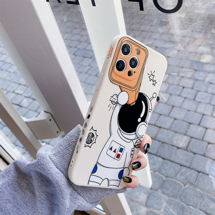 Spaceman Binoculars Shockproof Protective Case For iPhone 13 mini(White)-garmade.com