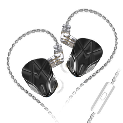 KZ ASF 10-unit Balance Armature Monitor HiFi In-Ear Wired Earphone With Mic(Black)-garmade.com