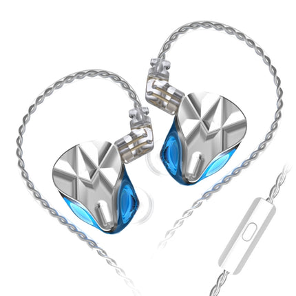KZ ASF 10-unit Balance Armature Monitor HiFi In-Ear Wired Earphone With Mic(Blue)-garmade.com