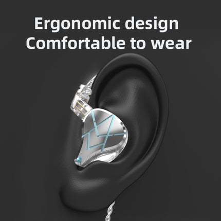 KZ ASX 20-unit Balance Armature Monitor HiFi In-Ear Wired Earphone With Mic(Silver)-garmade.com