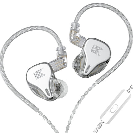 KZ DQ6 3-unit Dynamic HiFi In-Ear Wired Earphone With Mic(Silver)-garmade.com