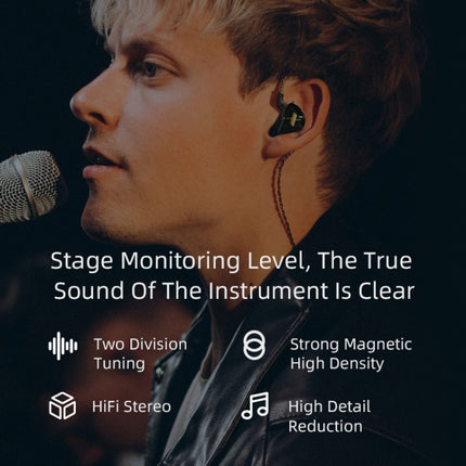 KZ EDX Dynamic Monitor HiFi In-Ear Wired Earphone No Mic(Black)-garmade.com