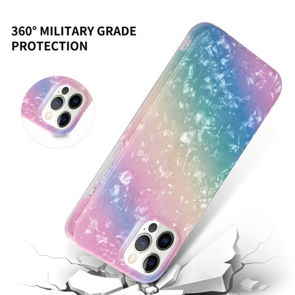 Gradient Color Shell Texture IMD TPU Shockproof Case For iPhone 13 mini(Gradient Rainbow)-garmade.com