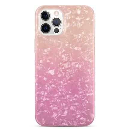 Gradient Color Shell Texture IMD TPU Shockproof Case For iPhone 13(Gradient Orange Pink)-garmade.com