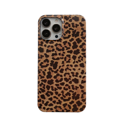 Leopard Pattern Non-full Coverage TPU Protective Case For iPhone 13(Brown)-garmade.com