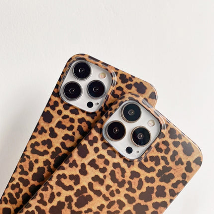 Leopard Pattern Non-full Coverage TPU Protective Case For iPhone 13(Brown)-garmade.com
