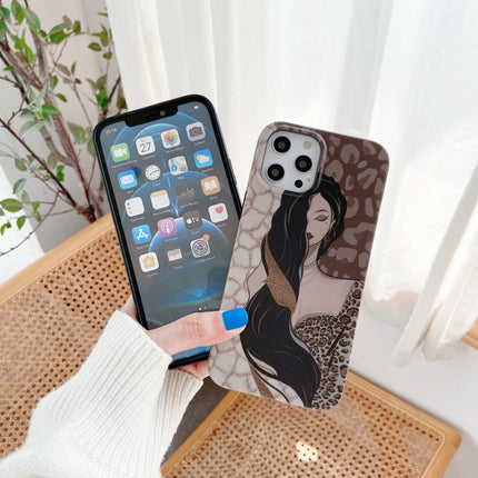 Shockproof Half-inclusive Leopard Pattern Protective Case For iPhone 13(Glasses Girl)-garmade.com