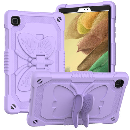Pure Color PC + Silicone Anti-drop Protective Case with Butterfly Shape Holder & Pen Slot For Samsung Galaxy Tab A7 Lite 8.7 SM-T220 / SM-T225(Light Purple)-garmade.com