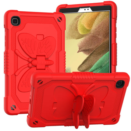 Pure Color PC + Silicone Anti-drop Protective Case with Butterfly Shape Holder & Pen Slot For Samsung Galaxy Tab A7 Lite 8.7 SM-T220 / SM-T225(Red)-garmade.com