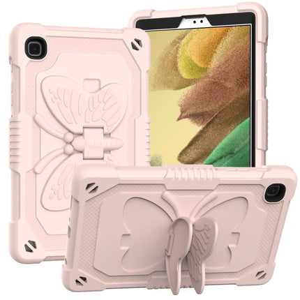 Pure Color PC + Silicone Anti-drop Protective Case with Butterfly Shape Holder & Pen Slot For Samsung Galaxy Tab A7 Lite 8.7 SM-T220 / SM-T225(Rose Pink)-garmade.com