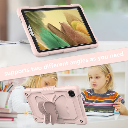 Pure Color PC + Silicone Anti-drop Protective Case with Butterfly Shape Holder & Pen Slot For Samsung Galaxy Tab A7 Lite 8.7 SM-T220 / SM-T225(Rose Pink)-garmade.com
