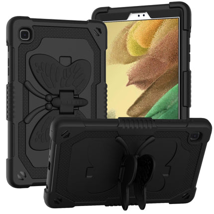 Pure Color PC + Silicone Anti-drop Protective Case with Butterfly Shape Holder & Pen Slot For Samsung Galaxy Tab A7 Lite 8.7 SM-T220 / SM-T225(Black)-garmade.com