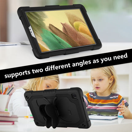 Pure Color PC + Silicone Anti-drop Protective Case with Butterfly Shape Holder & Pen Slot For Samsung Galaxy Tab A7 Lite 8.7 SM-T220 / SM-T225(Black)-garmade.com