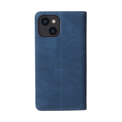 Simple Suction Closure Horizontal Flip Leather Case with Holder & Card Slot & Wallet For iPhone 13 mini(Blue)-garmade.com