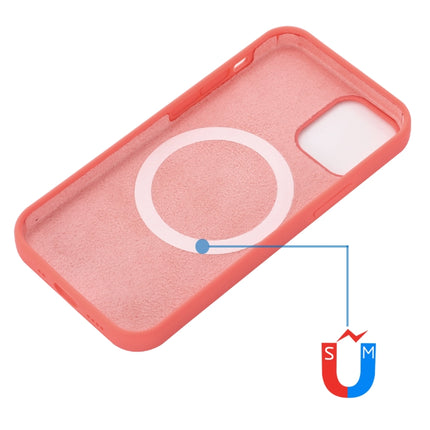 Shockproof Silicone Magnetic Magsafe Case For iPhone 13 mini(Pink Orange)-garmade.com