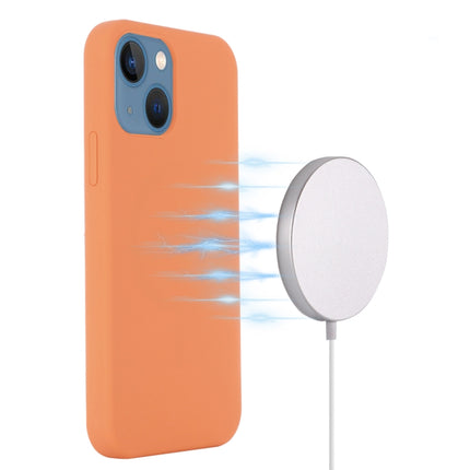 Shockproof Silicone Magnetic Magsafe Case For iPhone 13 mini(Orange)-garmade.com