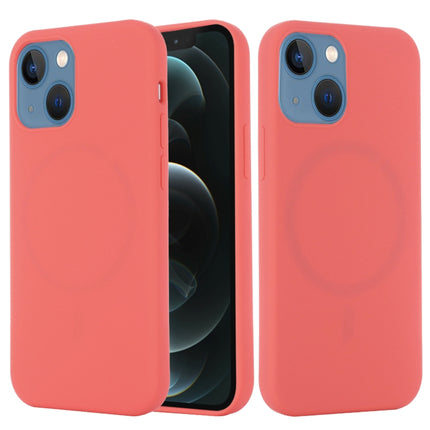 Shockproof Silicone Magnetic Magsafe Case For iPhone 13(Pink Orange)-garmade.com