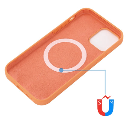 Shockproof Silicone Magnetic Magsafe Case For iPhone 13(Orange)-garmade.com