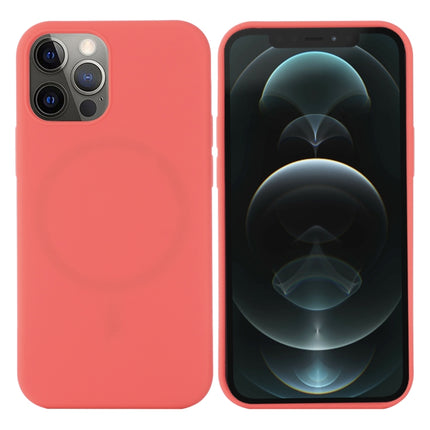 Shockproof Silicone Magnetic Magsafe Case For iPhone 13 Pro(Pink Orange)-garmade.com