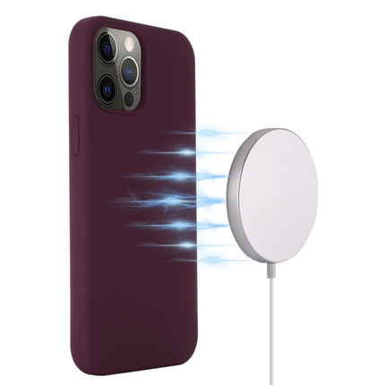 Shockproof Silicone Magnetic Magsafe Case For iPhone 13 Pro(Plum Color)-garmade.com