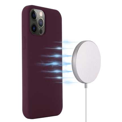 Shockproof Silicone Magnetic Magsafe Case For iPhone 13 Pro Max(Plum Color)-garmade.com