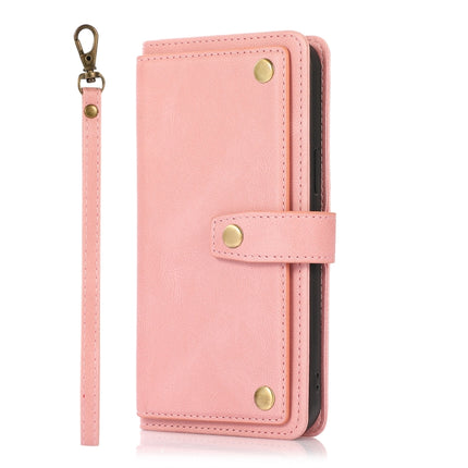 PU + TPU Horizontal Flip Leather Case with Holder & Card Slot & Wallet & Lanyard For iPhone 13 mini(Pink)-garmade.com