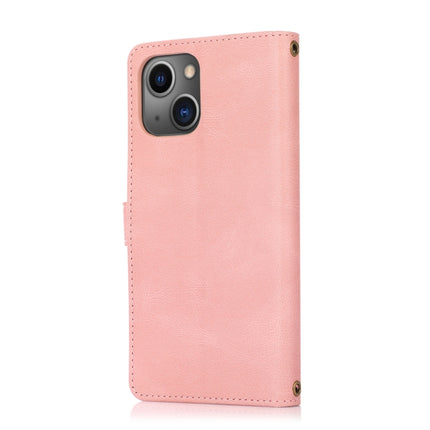 PU + TPU Horizontal Flip Leather Case with Holder & Card Slot & Wallet & Lanyard For iPhone 13 mini(Pink)-garmade.com