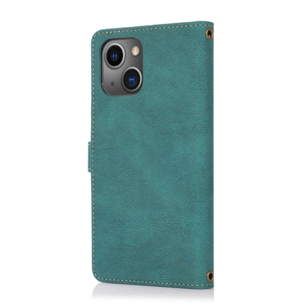 PU + TPU Horizontal Flip Leather Case with Holder & Card Slot & Wallet & Lanyard For iPhone 13 mini(Lake Blue)-garmade.com