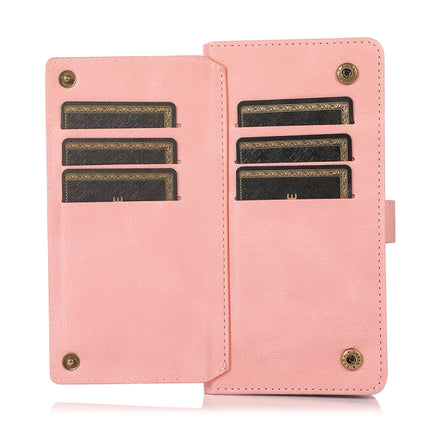 PU + TPU Horizontal Flip Leather Case with Holder & Card Slot & Wallet & Lanyard For iPhone 13 Pro Max(Pink)-garmade.com