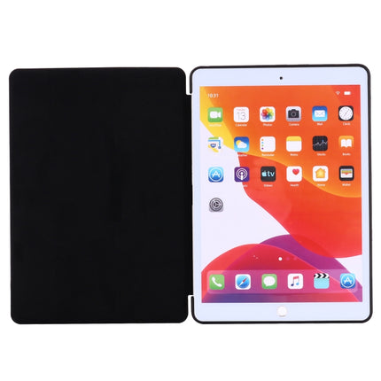 For iPad 10.2 2021 / 2020 / 2019 GEBEI Shockproof Horizontal Flip Leather Case with Three-folding Holder(Red)-garmade.com