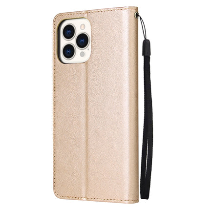 Multifunctional Horizontal Flip Leather Case, with Three Card Slot & Holder & Double Zip Wallett & Photo Frame & Lanyard For iPhone 13 mini(Tyrant Gold)-garmade.com