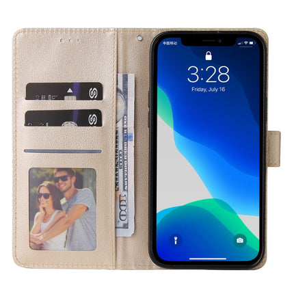 Multifunctional Horizontal Flip Leather Case, with Three Card Slot & Holder & Photo Frame & Lanyard For iPhone 13(Tyrant Gold)-garmade.com