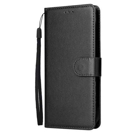 Multifunctional Horizontal Flip Leather Case, with Three Card Slot & Holder & Double Zip Wallett & Photo Frame & Lanyard For iPhone 13 Pro Max(Black)-garmade.com