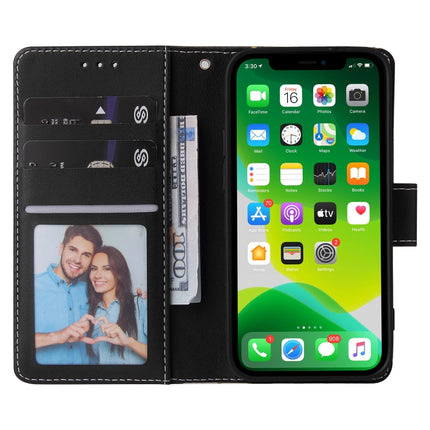 Marble Bronzing Stitching Horizontal Flip PU Leather Case with Holder & Card Slots & Wallet & Photo Frame For iPhone 13 mini(Black)-garmade.com