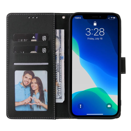 Marble Bronzing Stitching Horizontal Flip PU Leather Case with Holder & Card Slots & Wallet & Photo Frame For iPhone 13 Pro(Black)-garmade.com