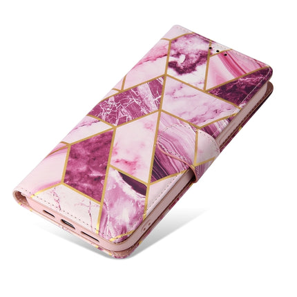 Marble Bronzing Stitching Horizontal Flip PU Leather Case with Holder & Card Slots & Wallet & Photo Frame For iPhone 13 Pro(Purple)-garmade.com