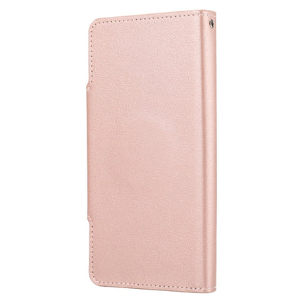 Ultra-thin Separable Magnetic Horizontal Flip Leather Case with Card Slot & Wallet For iPhone 13(Pink)-garmade.com